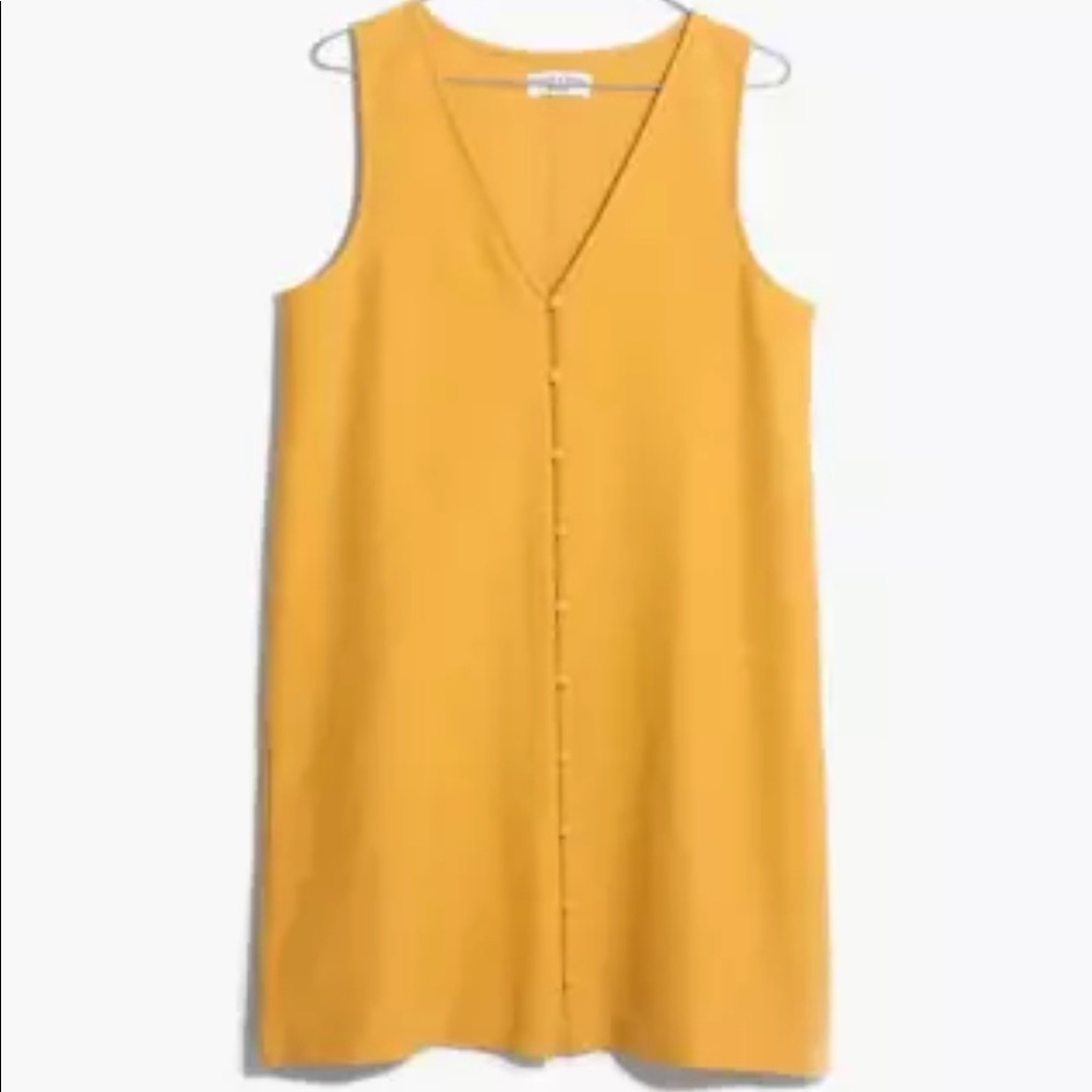 Madewell Texture & Thread Button-Front Tank Dress